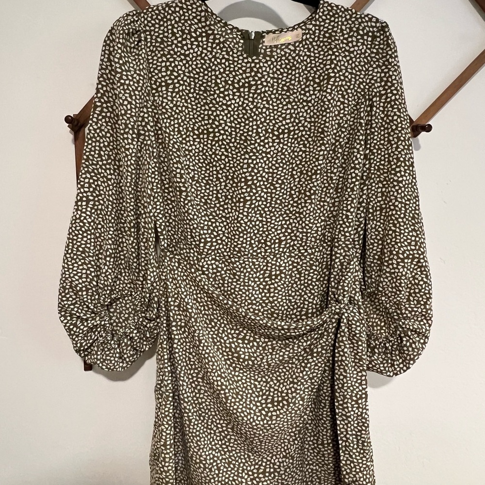 Petal & Pup Bubble Sleeve Short Wrap Dress